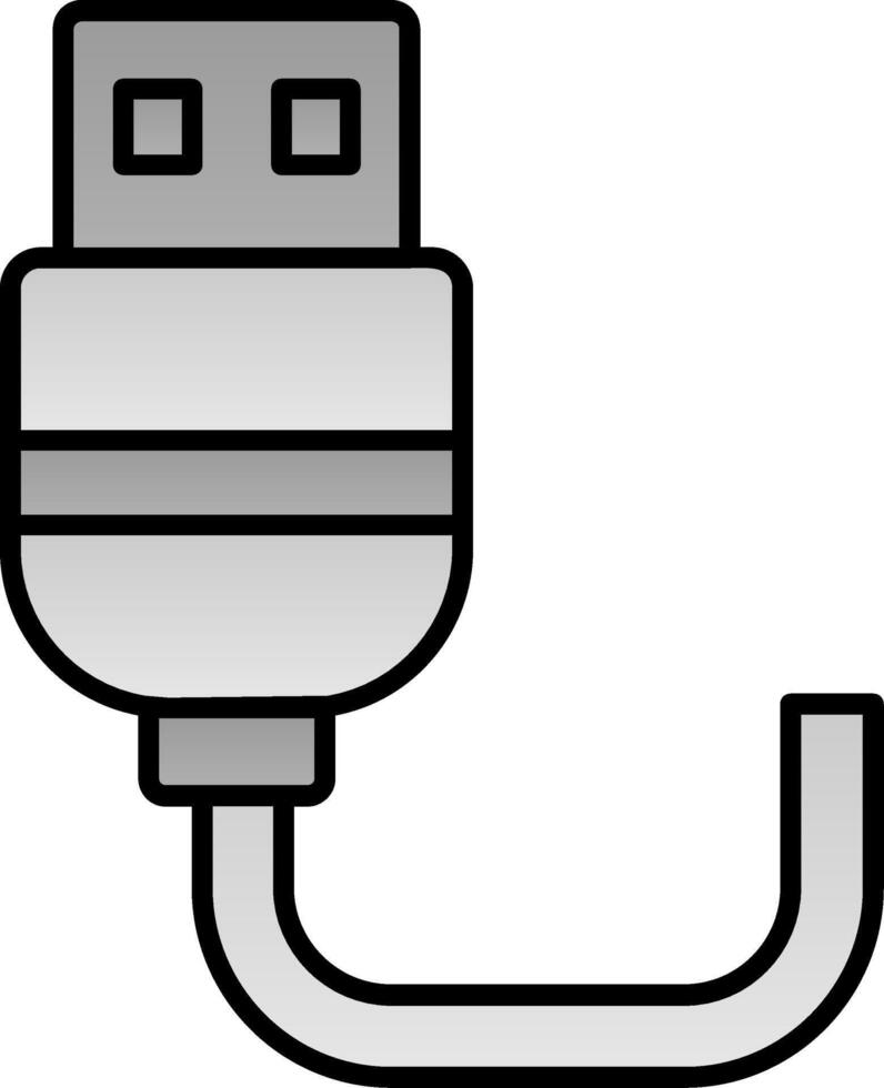 USB lleno degradado icono vector