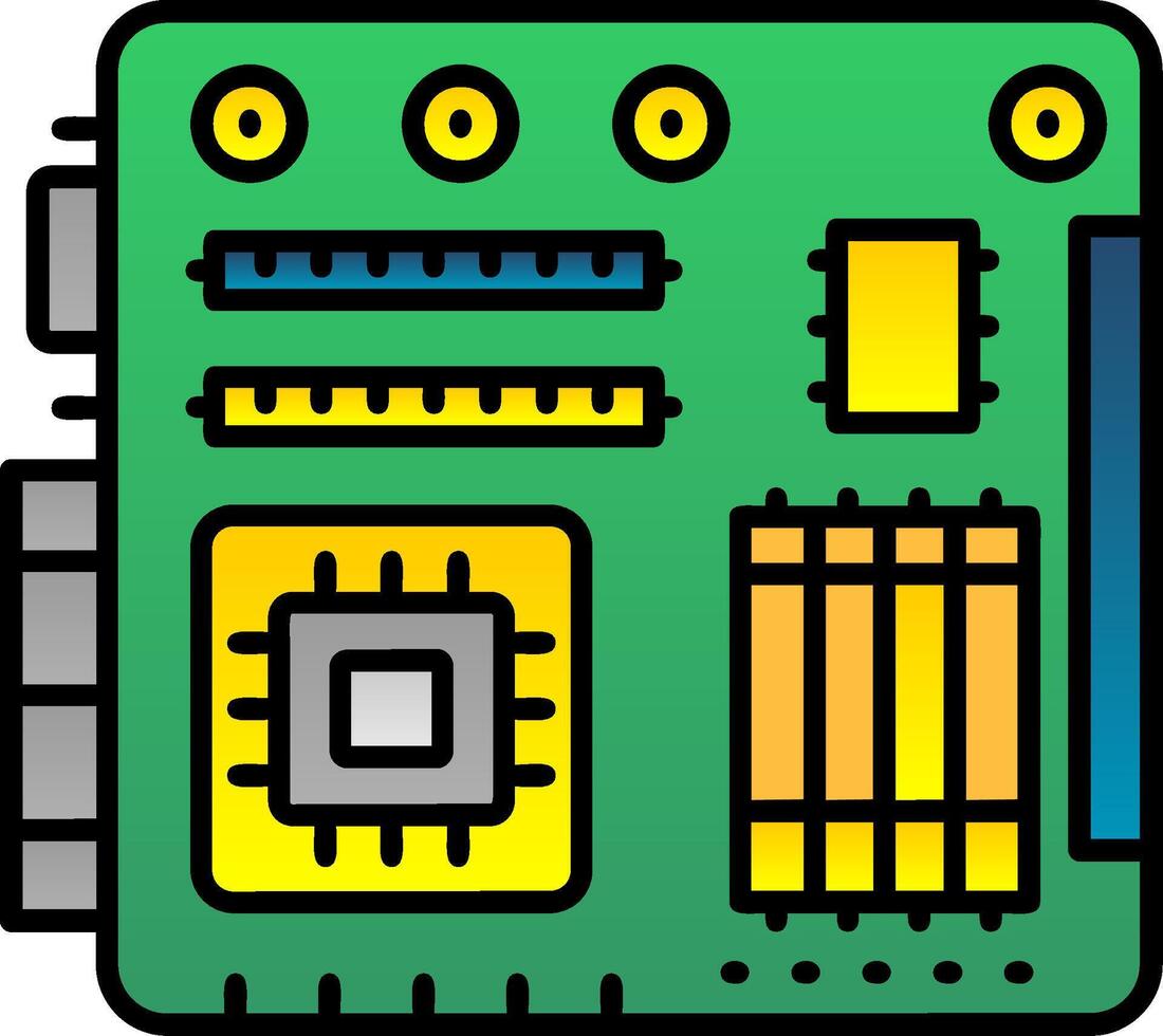 tarjeta madre lleno degradado icono vector