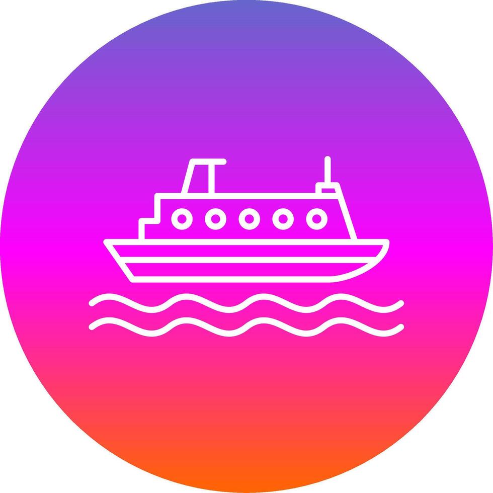 Cruiser Line Gradient Circle Icon vector