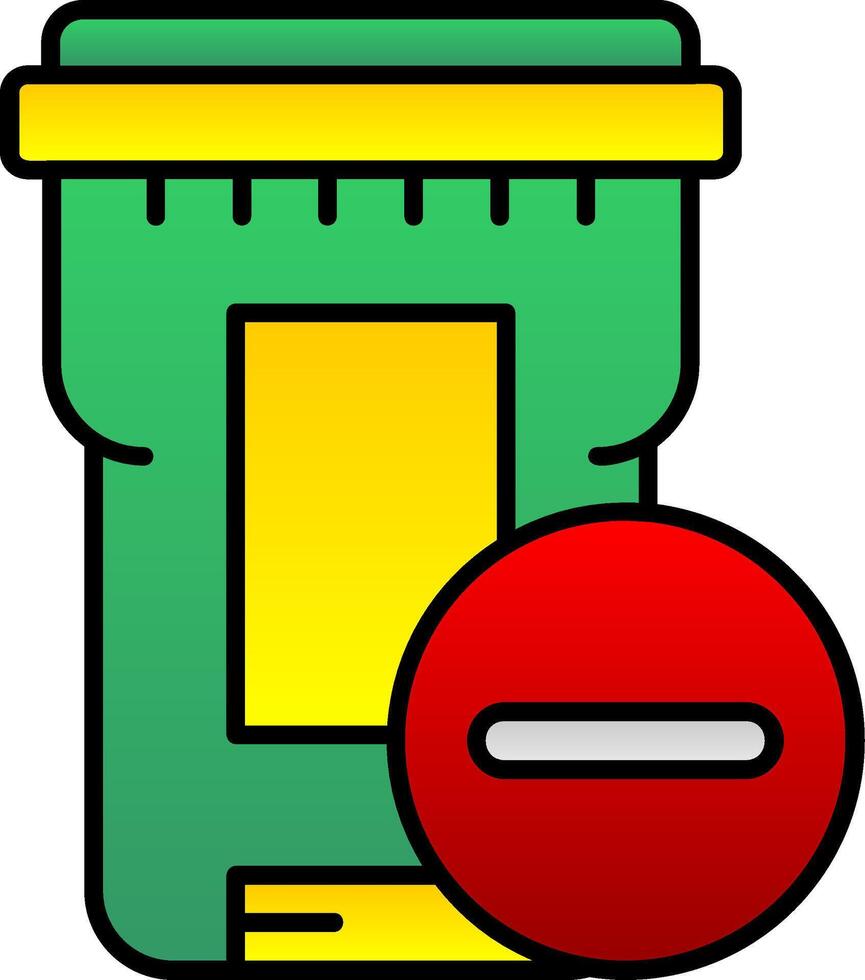 Delete Filled Gradient Icon vector