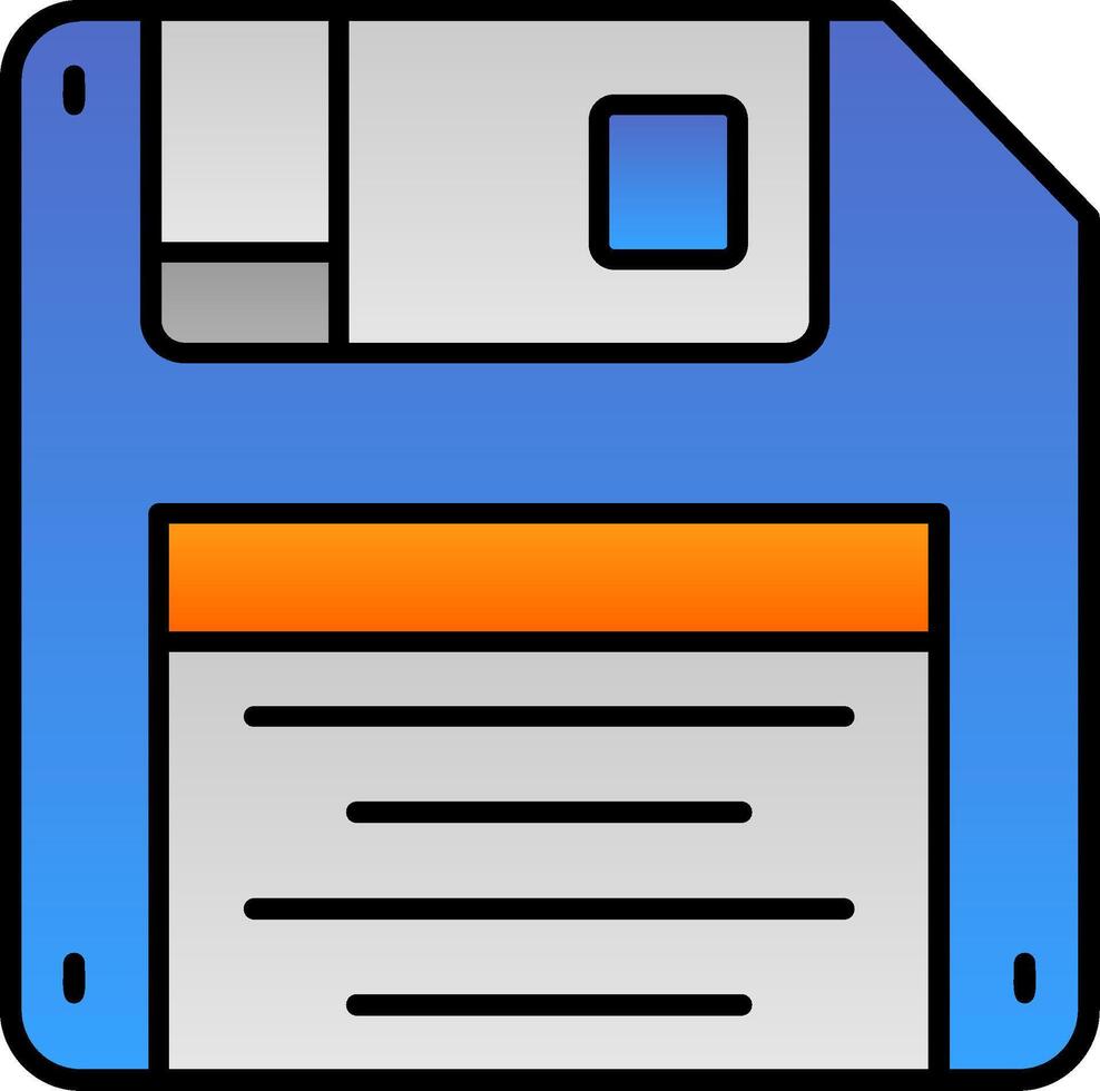 Floppy disk Filled Gradient Icon vector