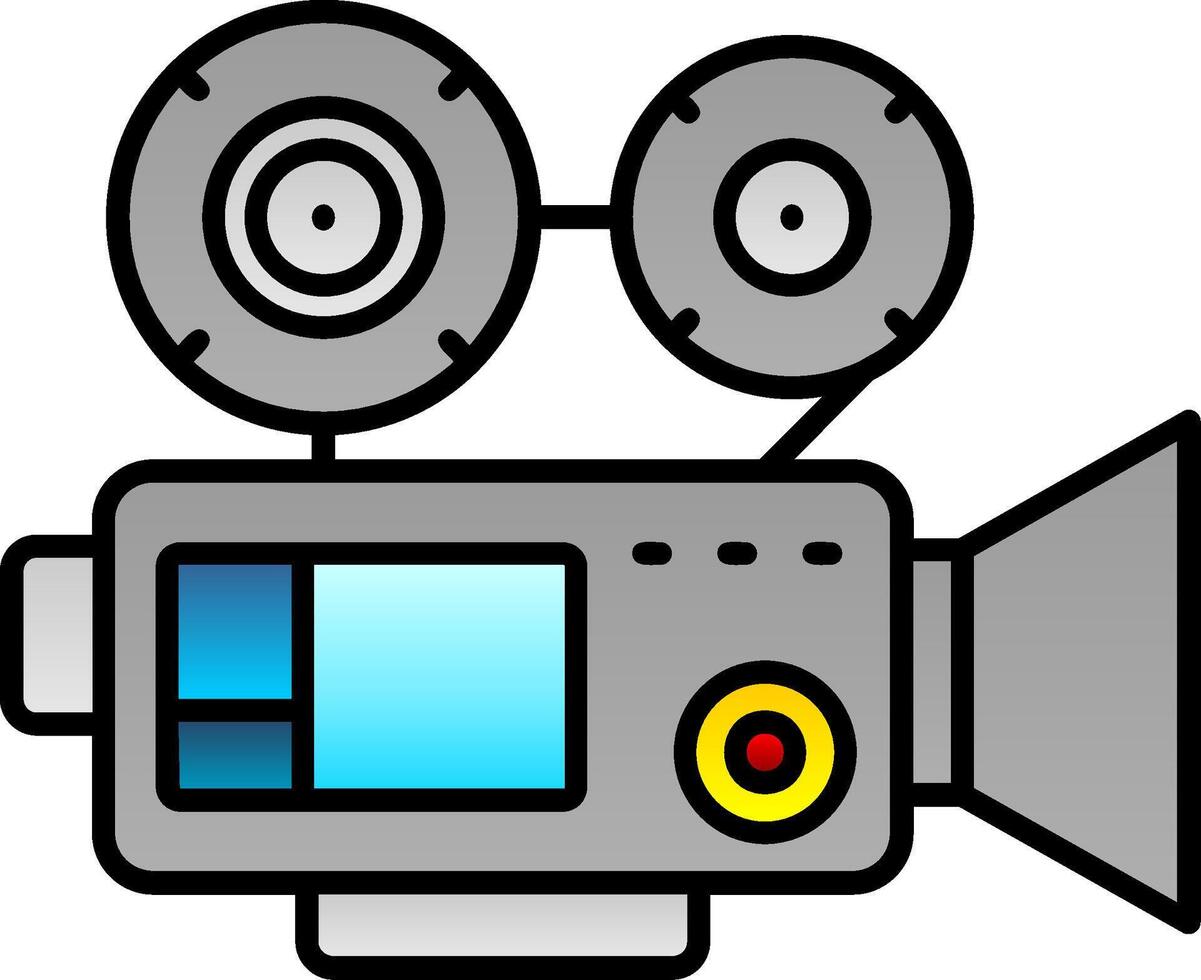 Video camera Filled Gradient Icon vector