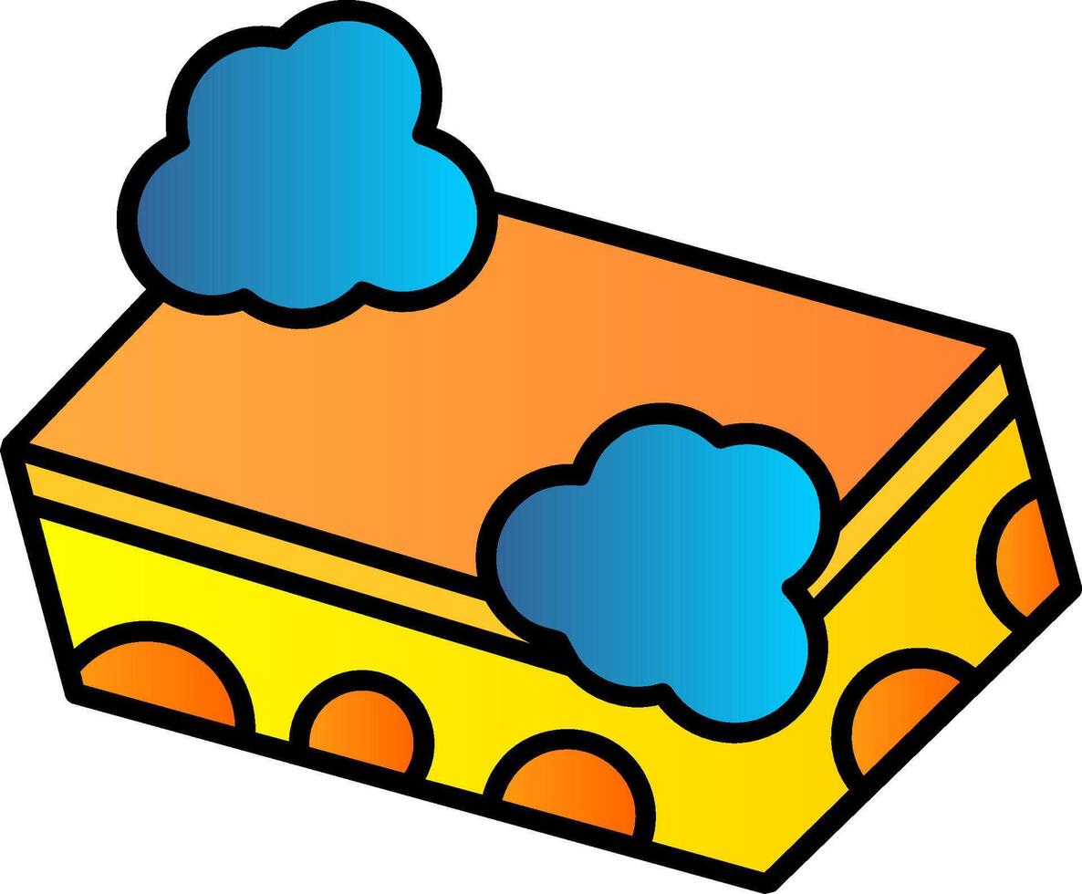 Sponge Filled Gradient Icon vector