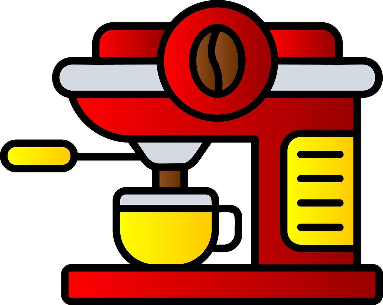 Coffee machine Filled Gradient Icon vector