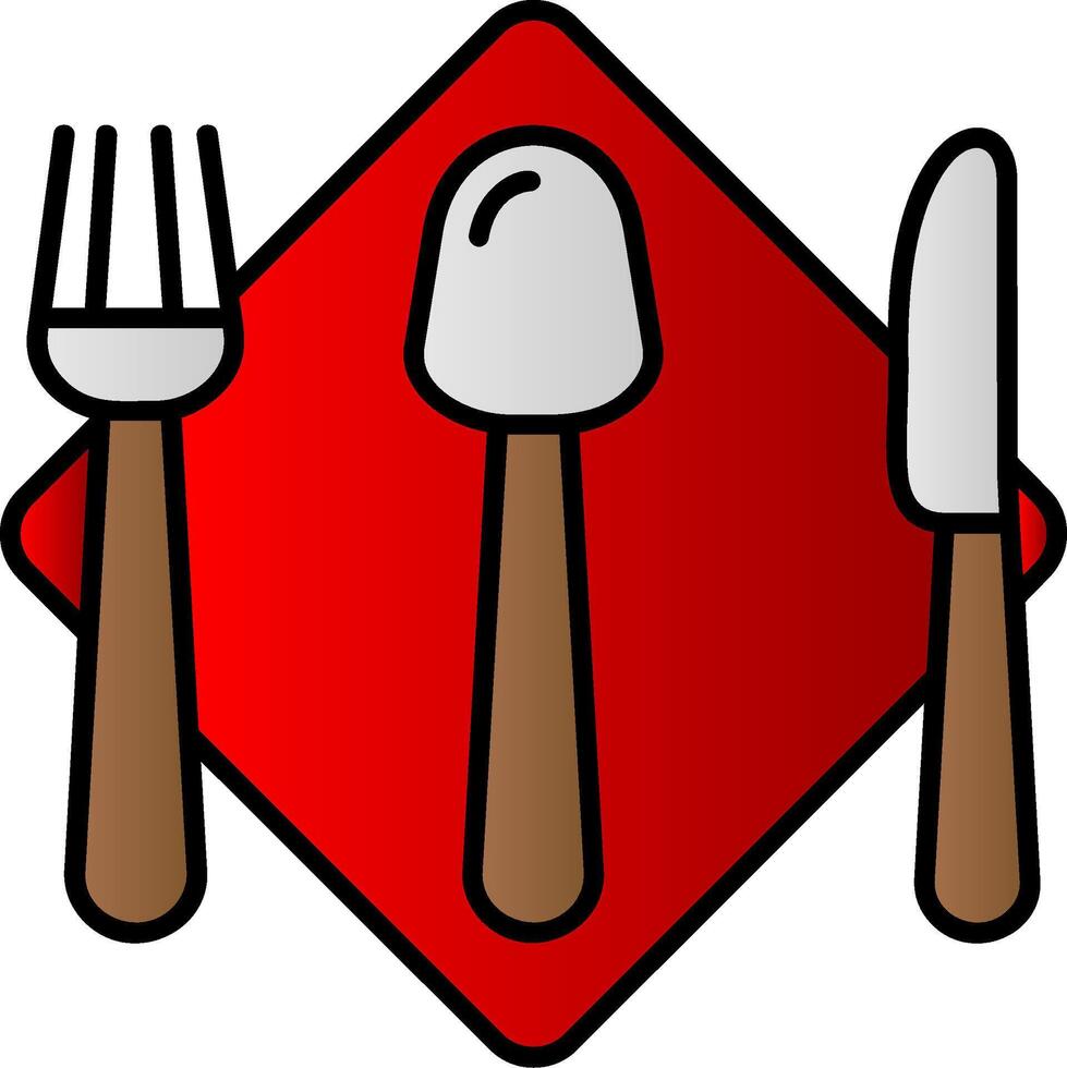 Cutlery Filled Gradient Icon vector