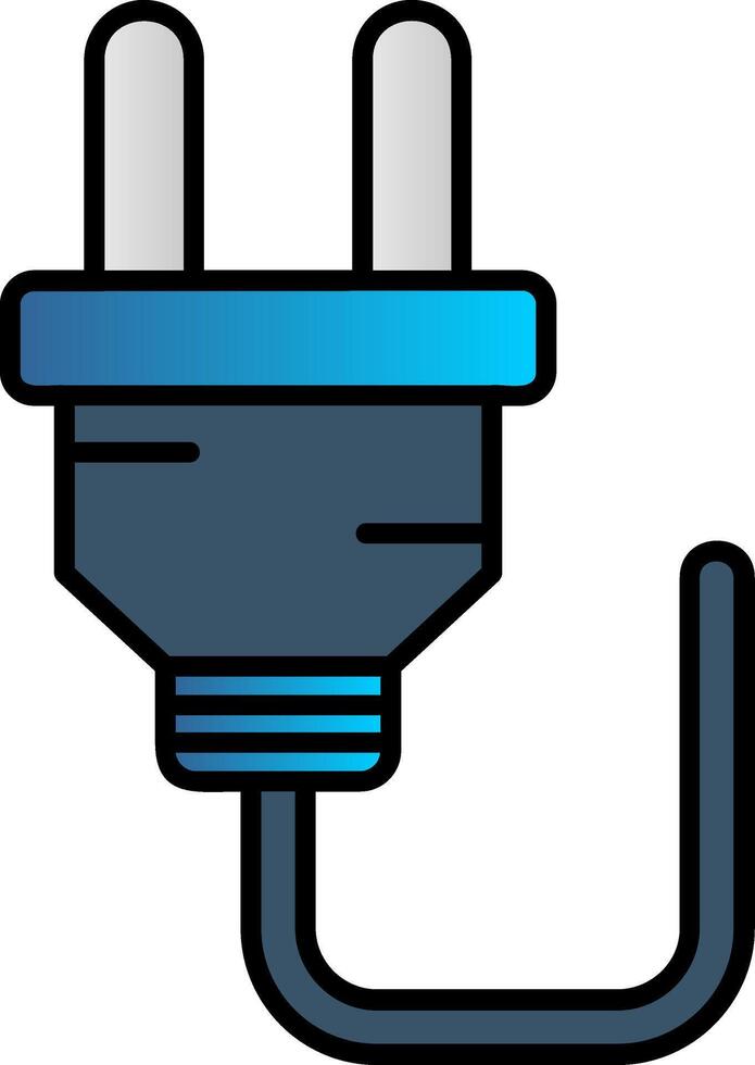Plug Filled Gradient Icon vector