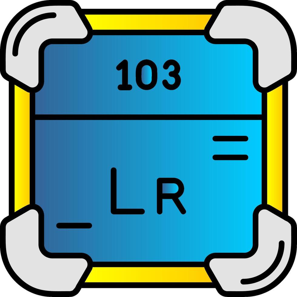 Lawrencio lleno degradado icono vector