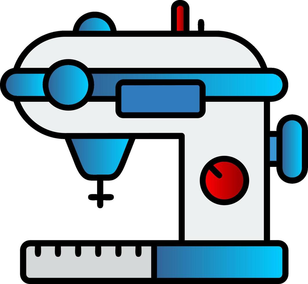 Sewing Filled Gradient Icon vector