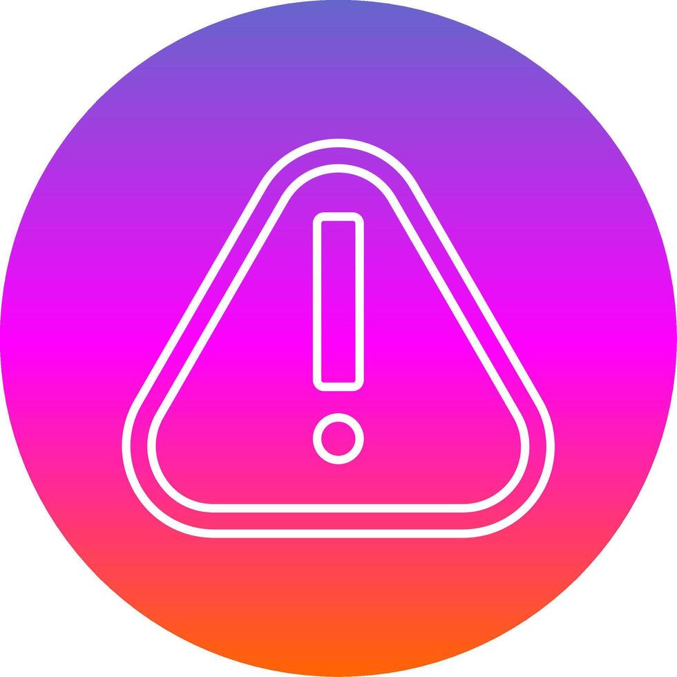 Alert Line Gradient Circle Icon vector