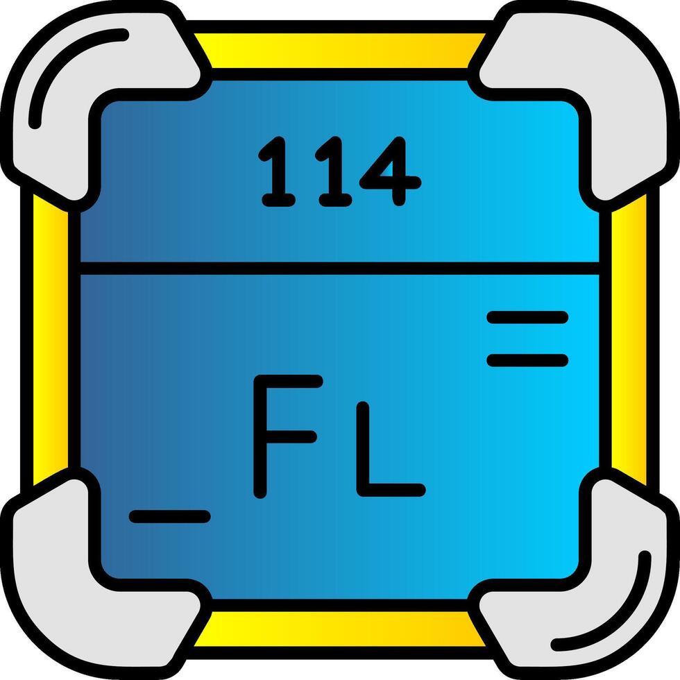 Flerovium Filled Gradient Icon vector