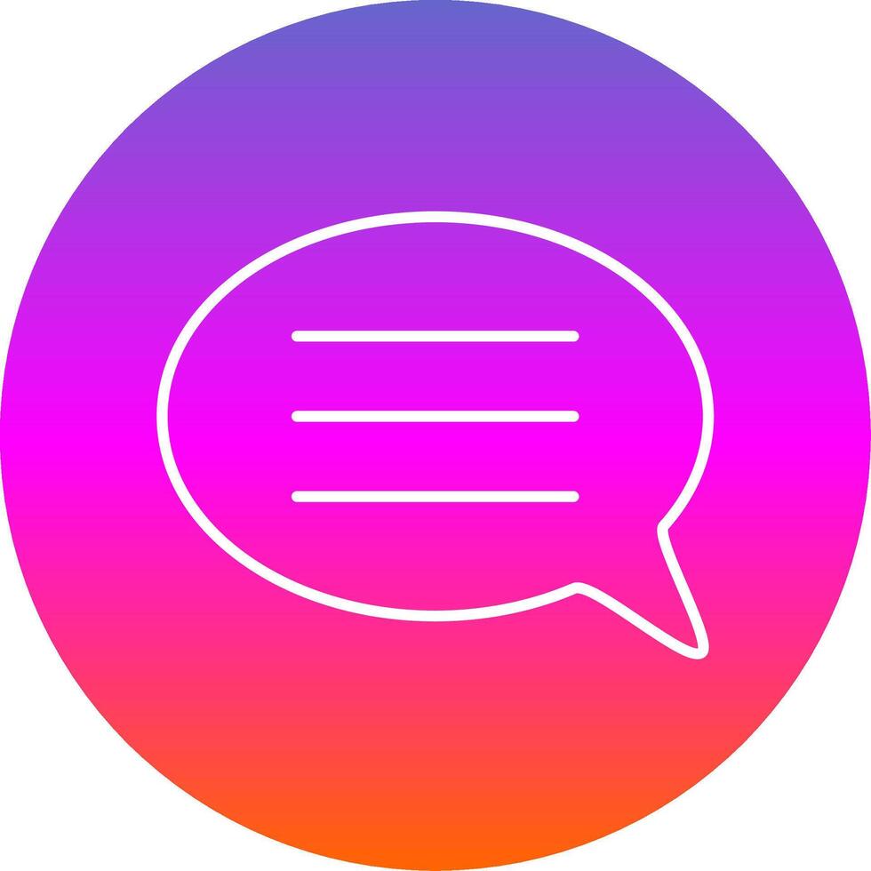 Conversation Line Gradient Circle Icon vector