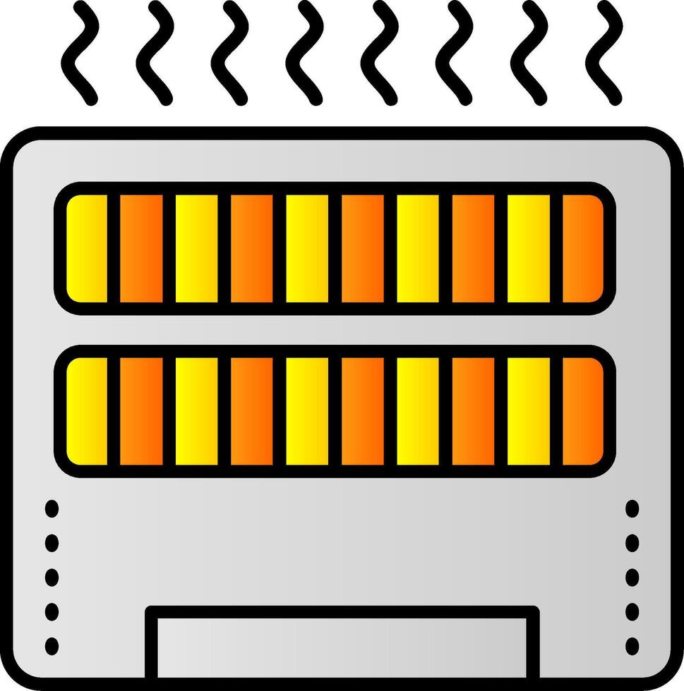 Heater Filled Gradient Icon vector
