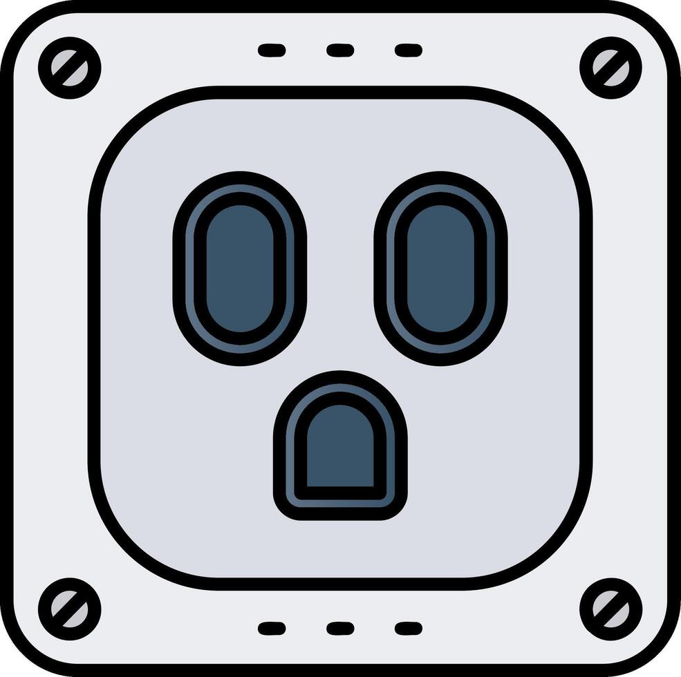 Socket Filled Gradient Icon vector