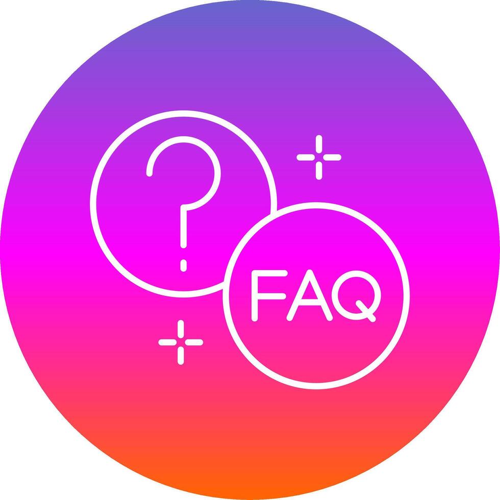 Question Line Gradient Circle Icon vector
