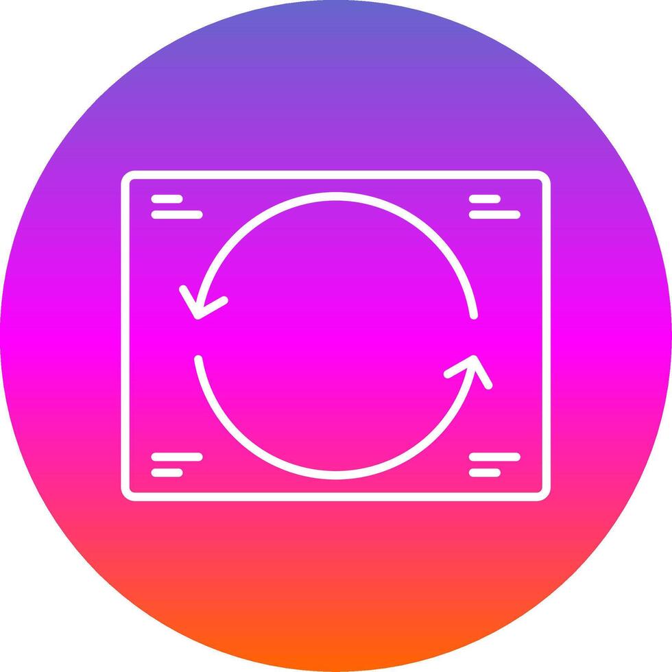 Sync Line Gradient Circle Icon vector