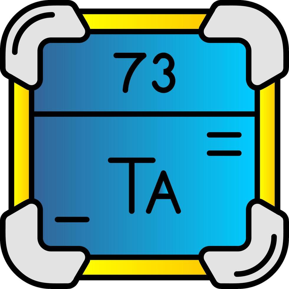 Tantalum Filled Gradient Icon vector