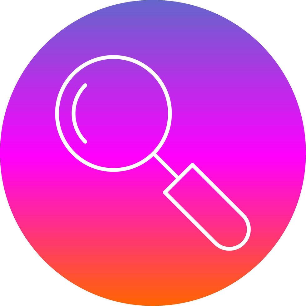 Search Line Gradient Circle Icon vector