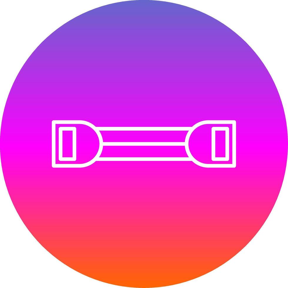 Chest Expander Line Gradient Circle Icon vector