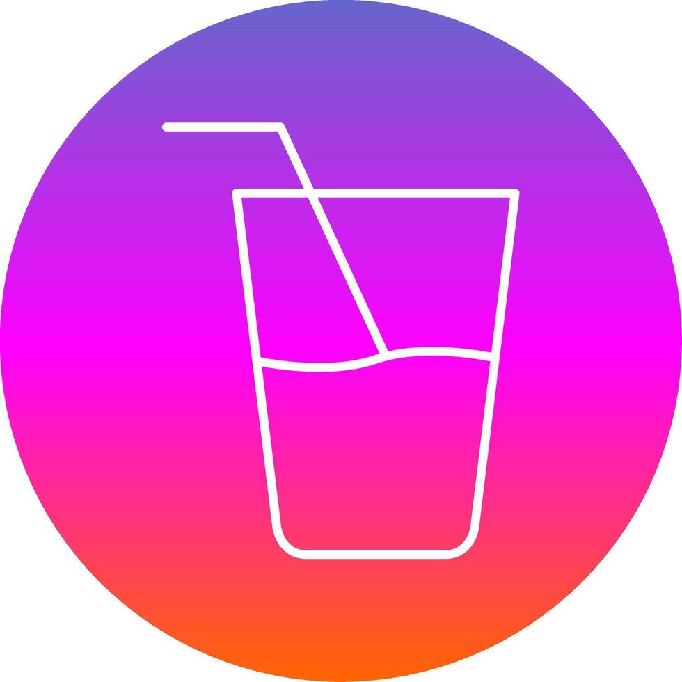 Fresh Juice Line Gradient Circle Icon vector