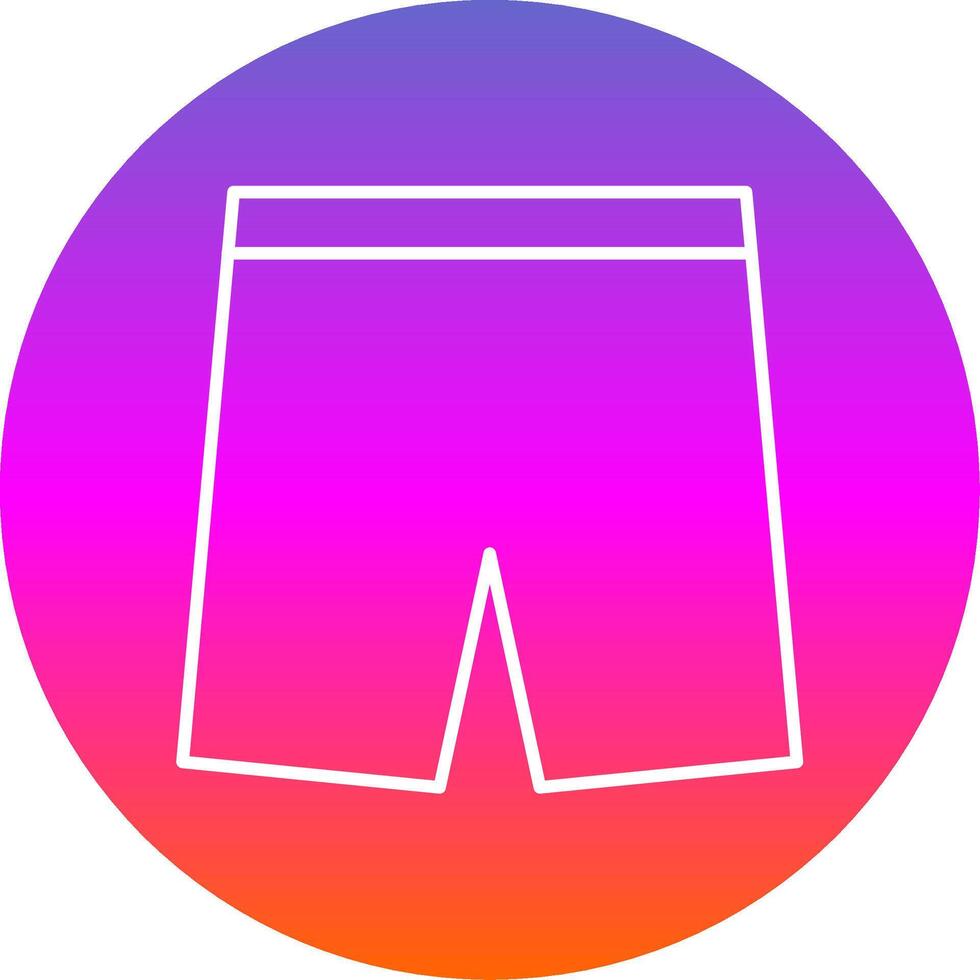 Shorts Line Gradient Circle Icon vector