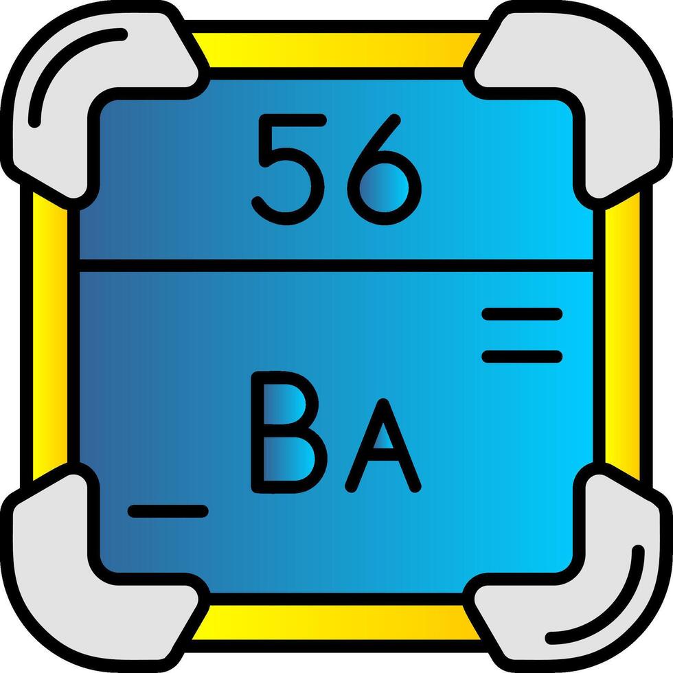 Barium Filled Gradient Icon vector