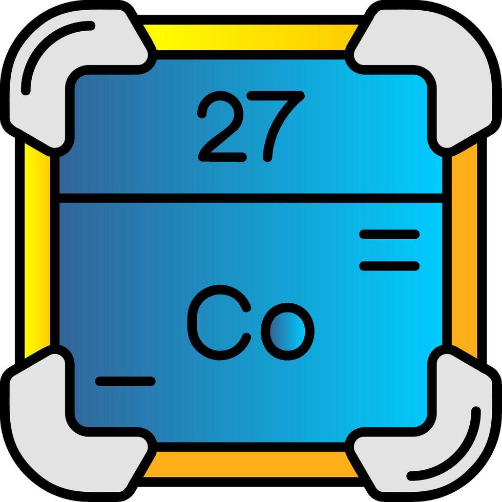 Cobalt Filled Gradient Icon vector