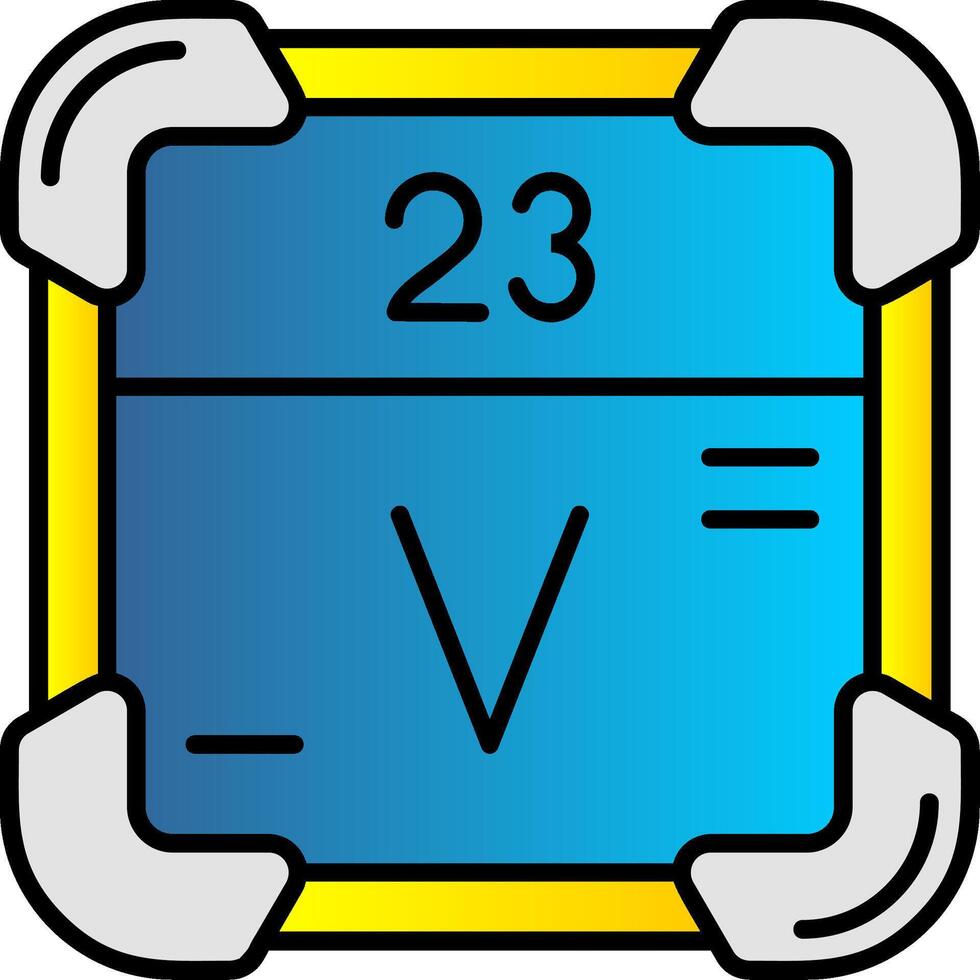 Vanadium Filled Gradient Icon vector