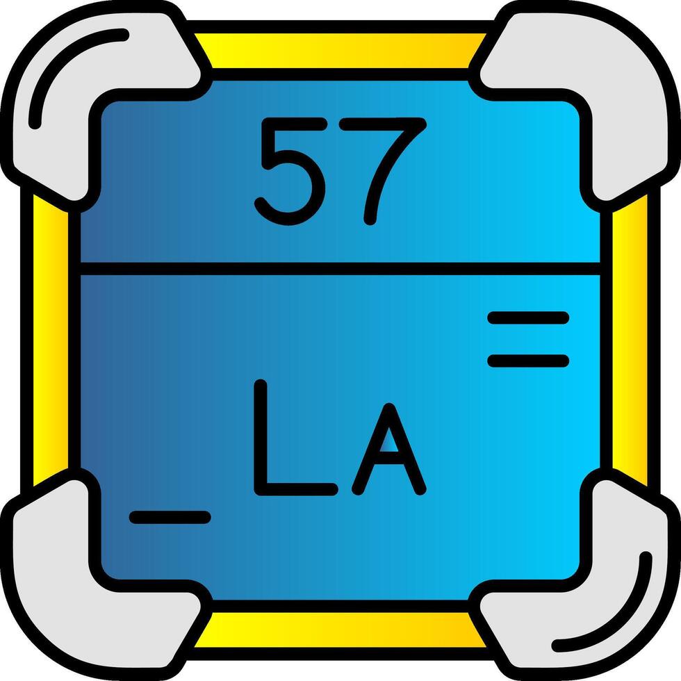 Lanthanum Filled Gradient Icon vector