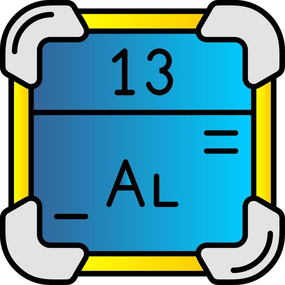 Aluminum Filled Gradient Icon vector