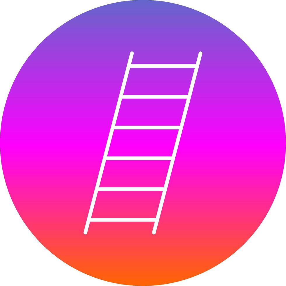 Ladder Line Gradient Circle Icon vector