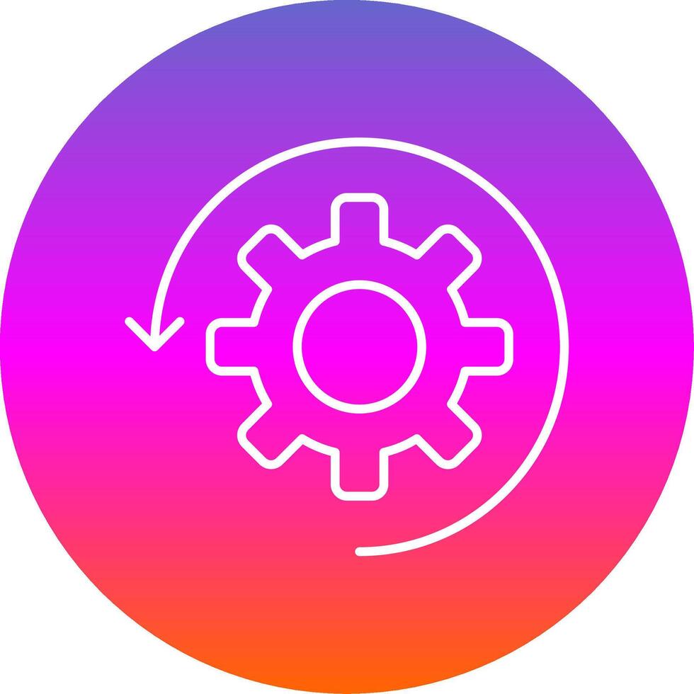 Automate Line Gradient Circle Icon vector