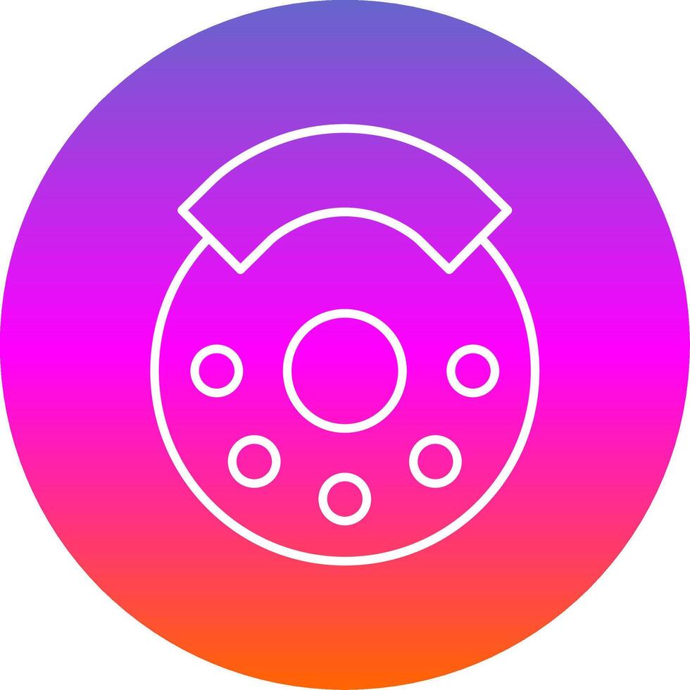 Break Line Gradient Circle Icon vector