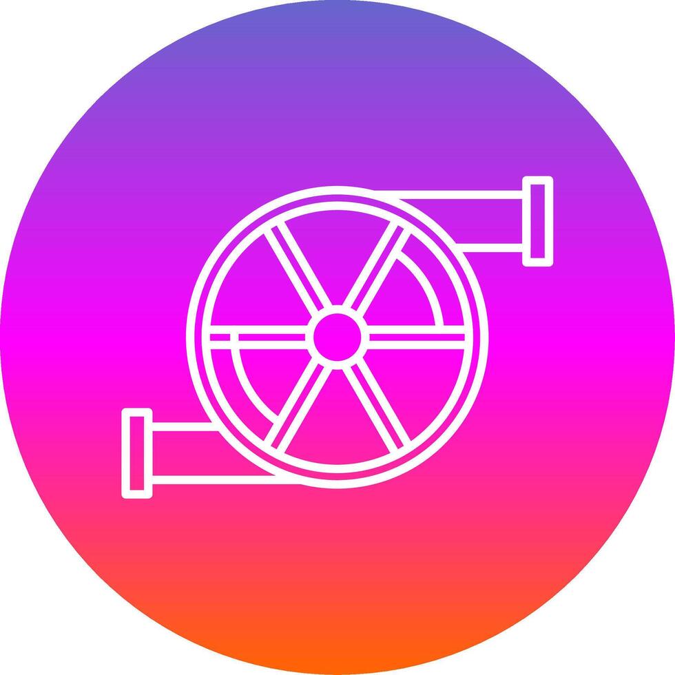 Turbo Line Gradient Circle Icon vector