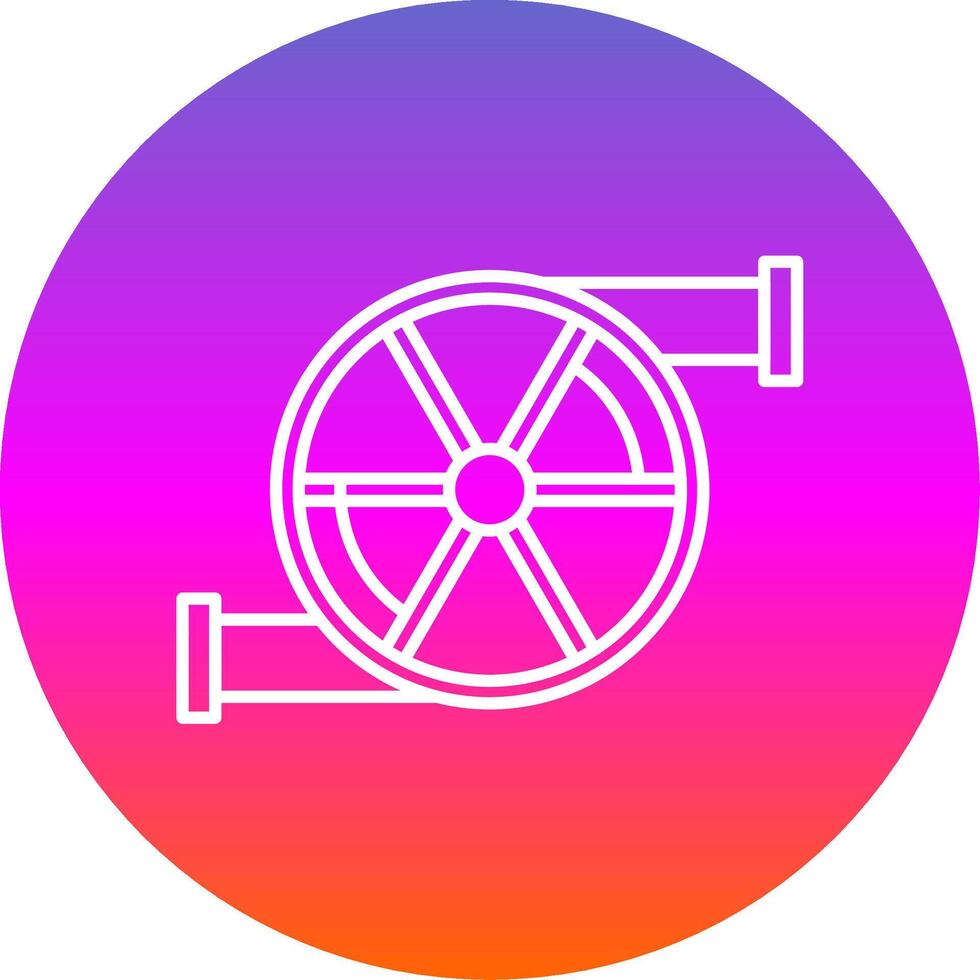 Turbo Line Gradient Circle Icon vector