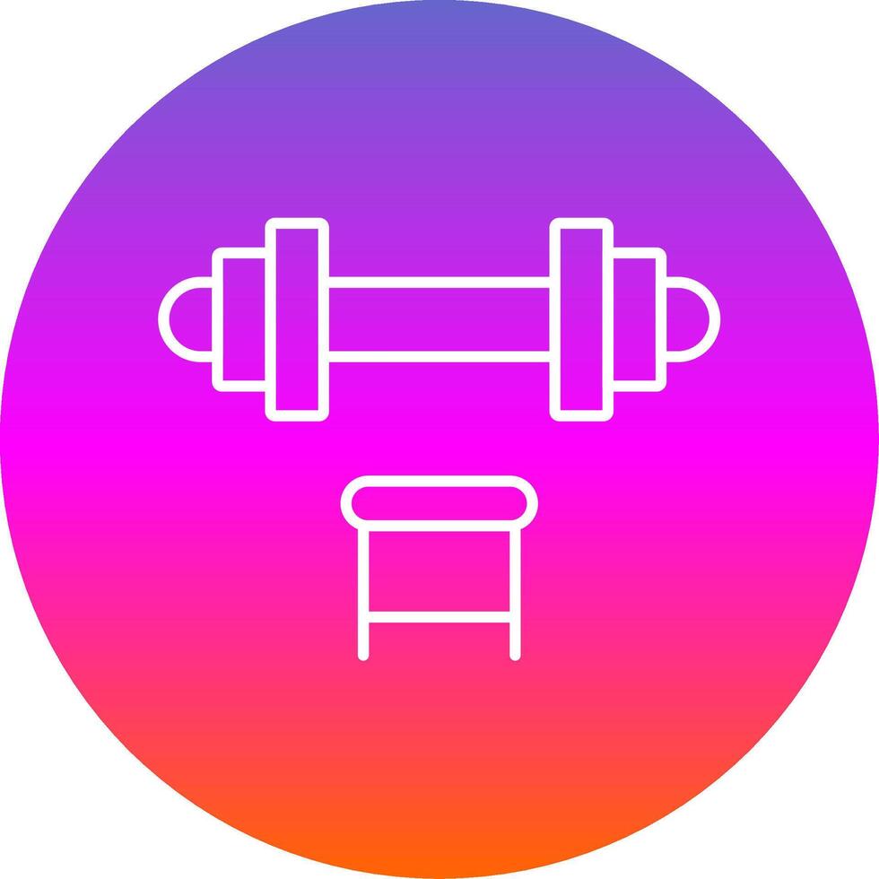 Dumbbell Line Gradient Circle Icon vector