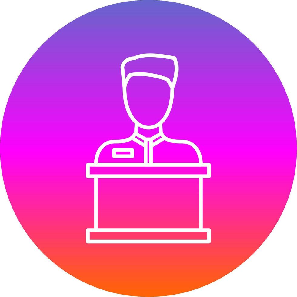 Reception Line Gradient Circle Icon vector