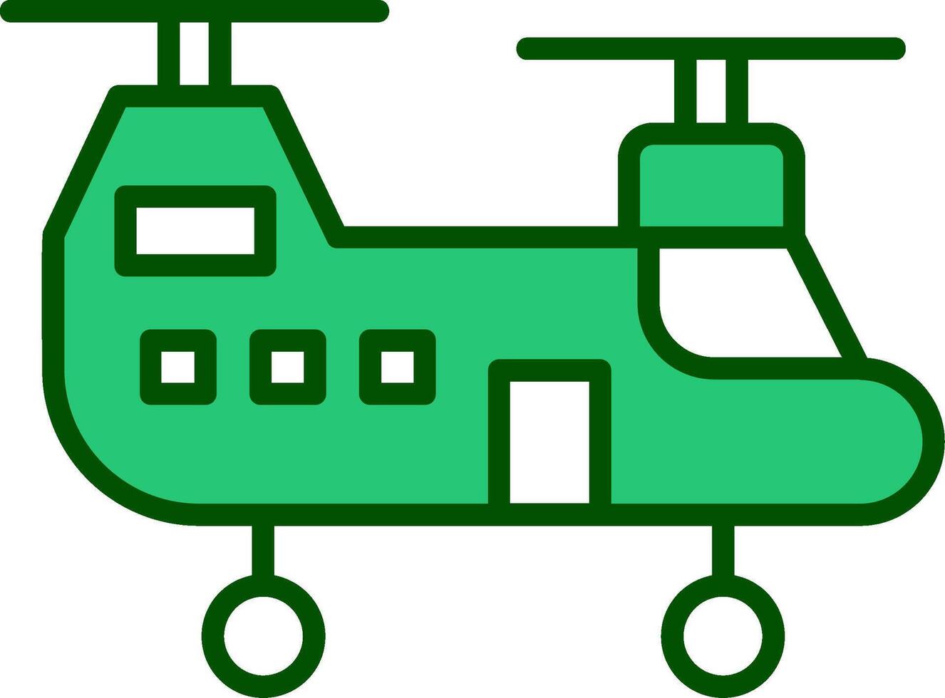 icono de vector de helicóptero militar