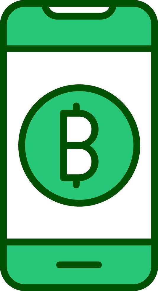 Online Bitcoin Payment Vector Icon