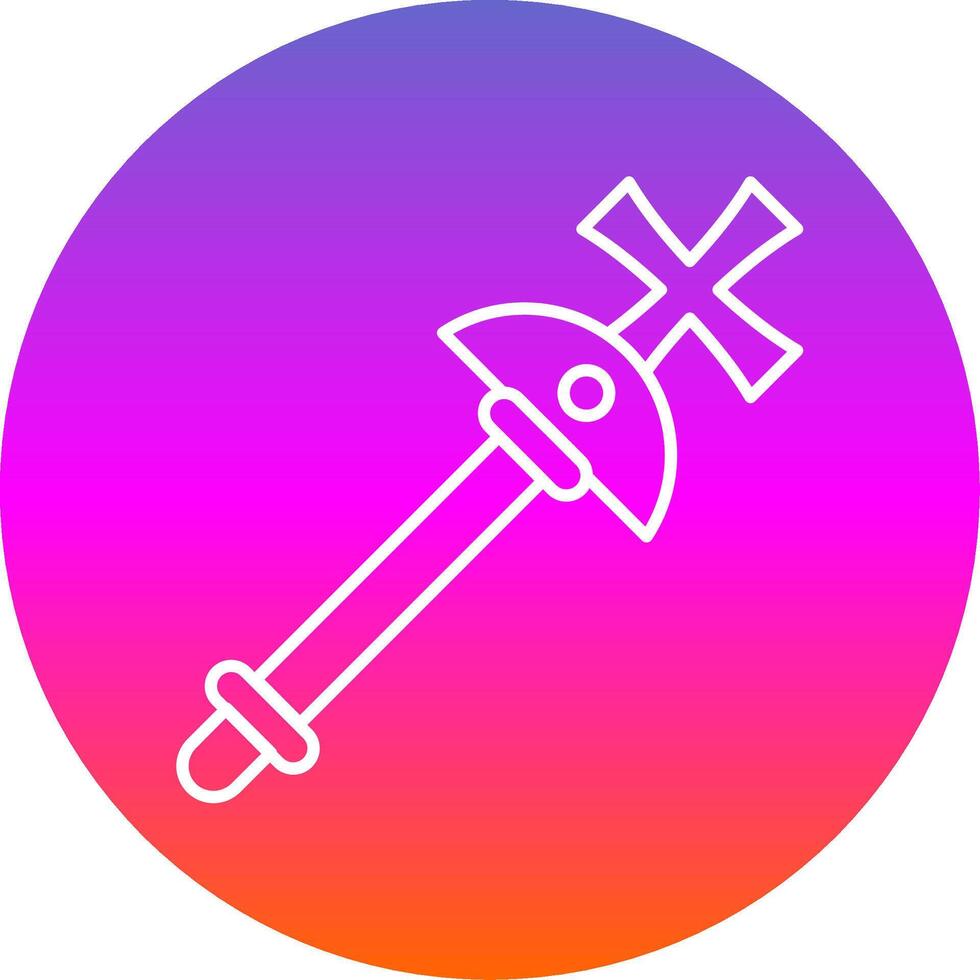 Scepter Line Gradient Circle Icon vector