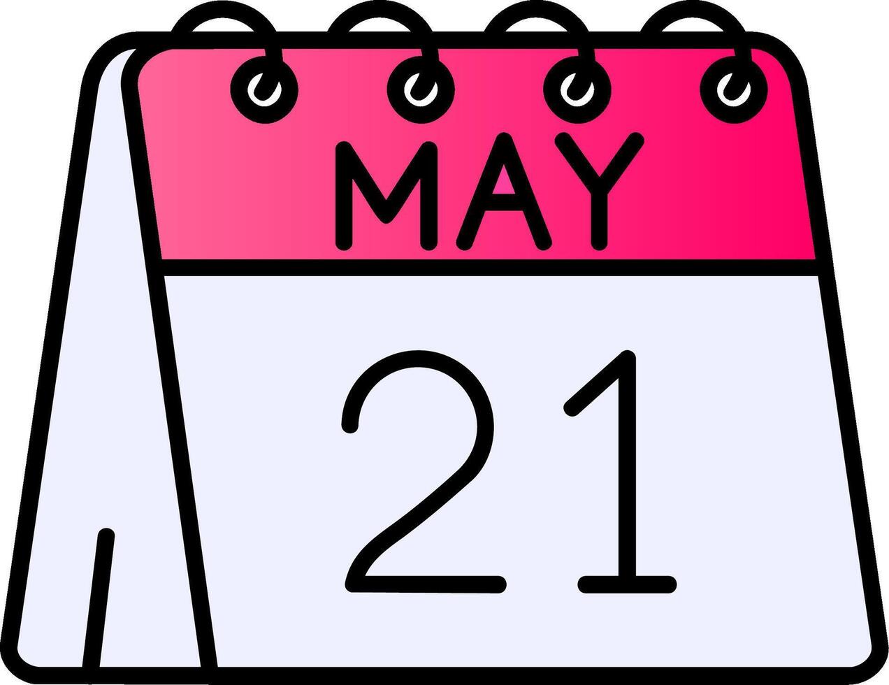 21st of May Filled Gradient Icon vector