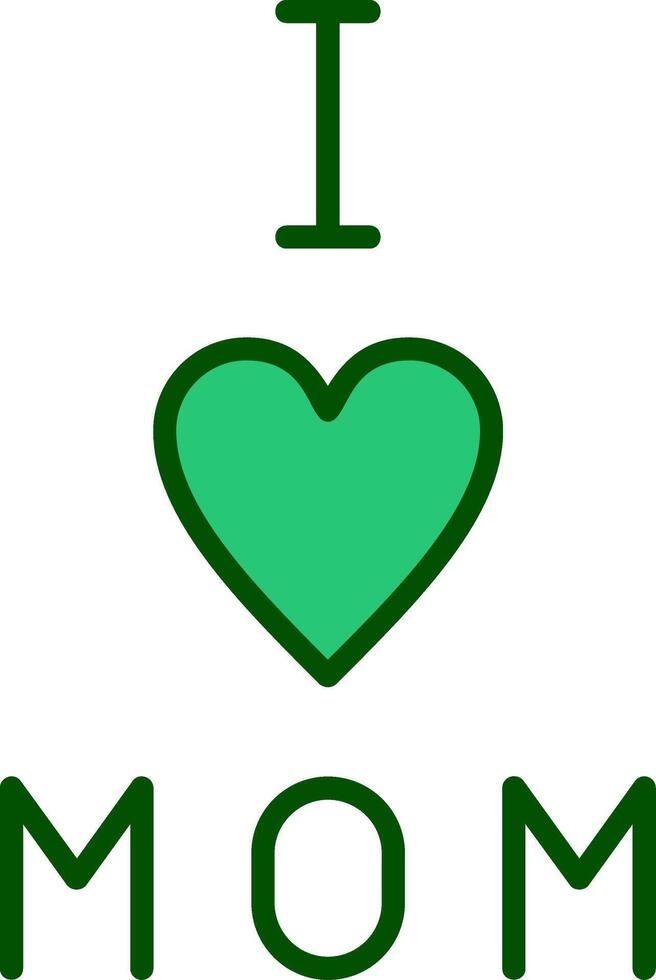 I love Mom Vector Icon