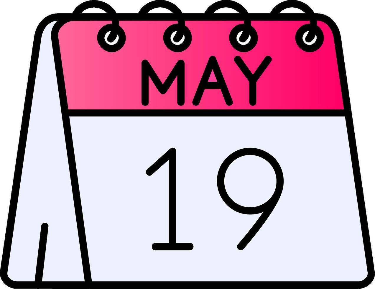 19th of May Filled Gradient Icon vector