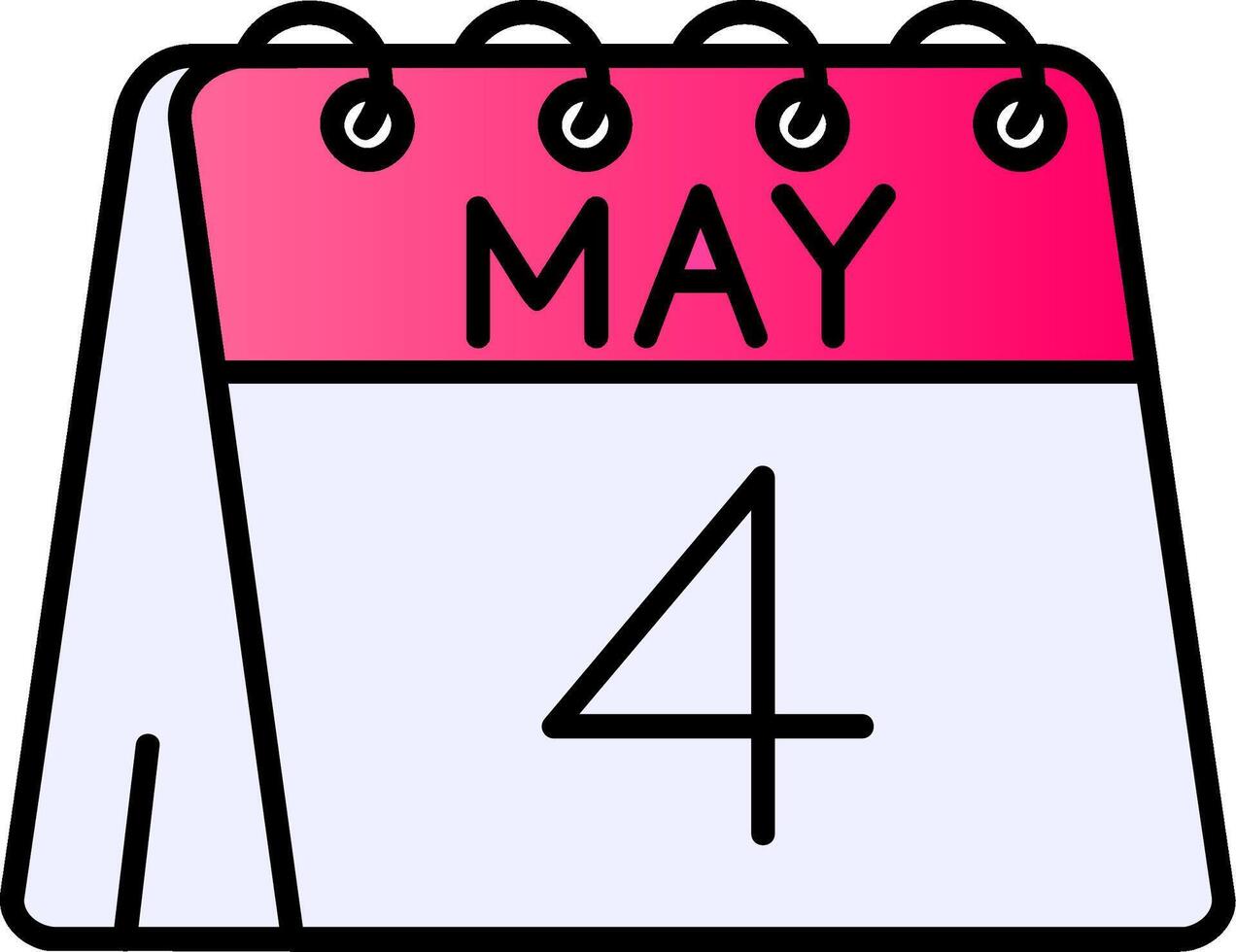 4th of May Filled Gradient Icon vector