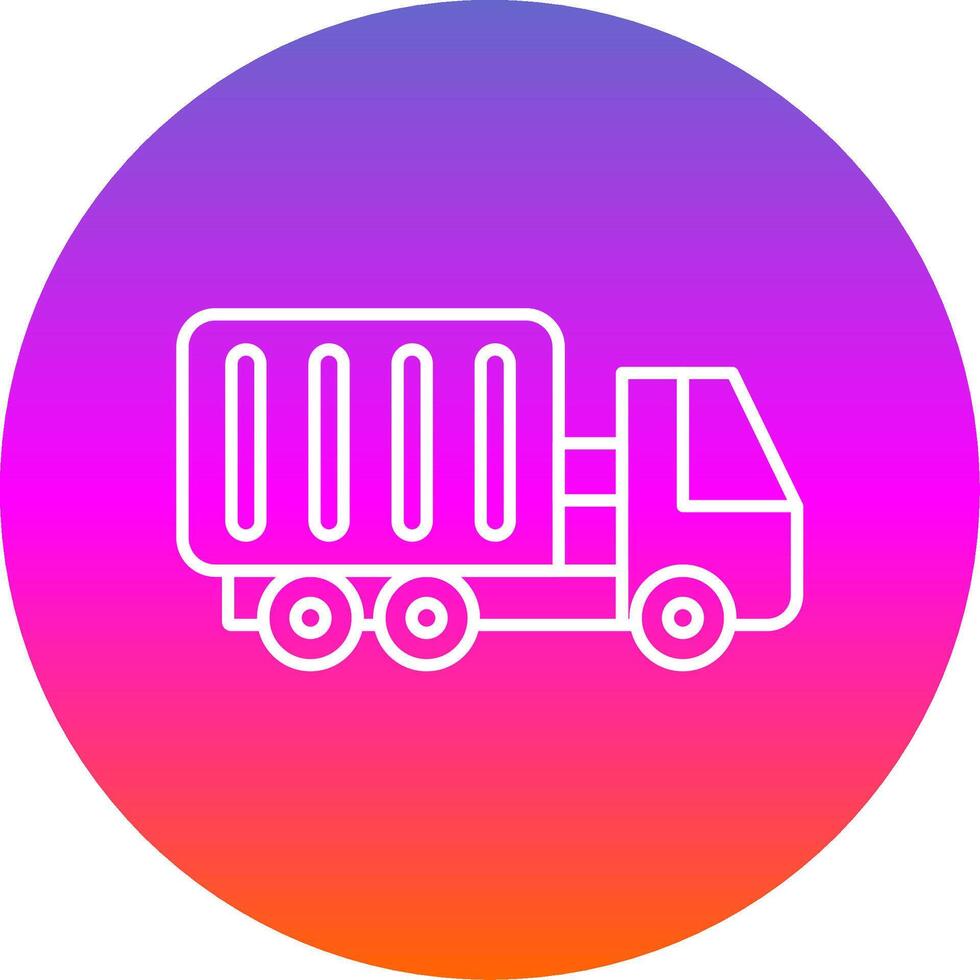 Container Line Gradient Circle Icon vector