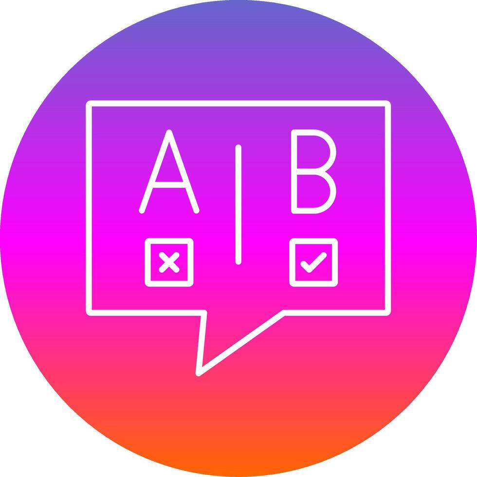 Ab Testing Line Gradient Circle Icon vector