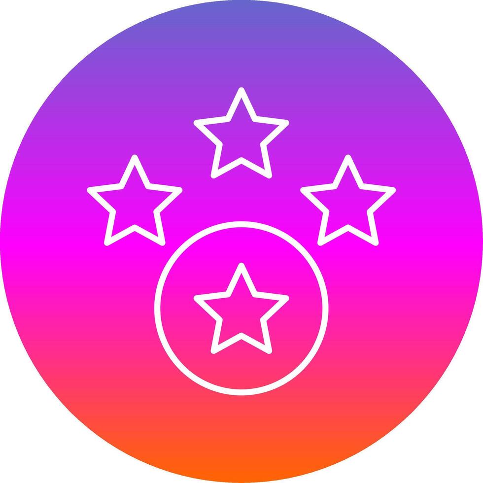 Rating Line Gradient Circle Icon vector