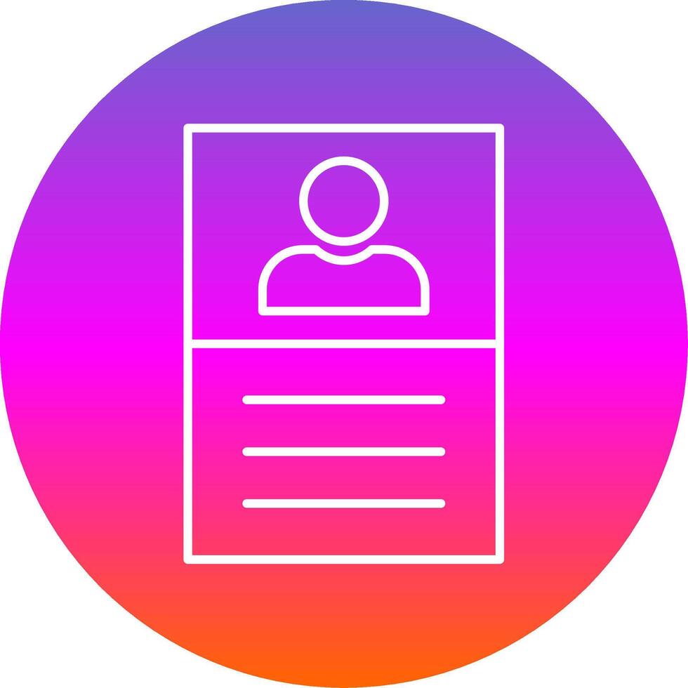 User Line Gradient Circle Icon vector