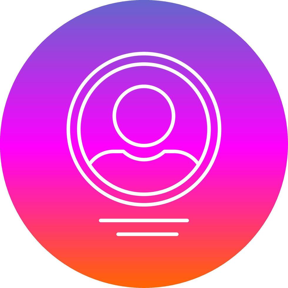 Profile Line Gradient Circle Icon vector