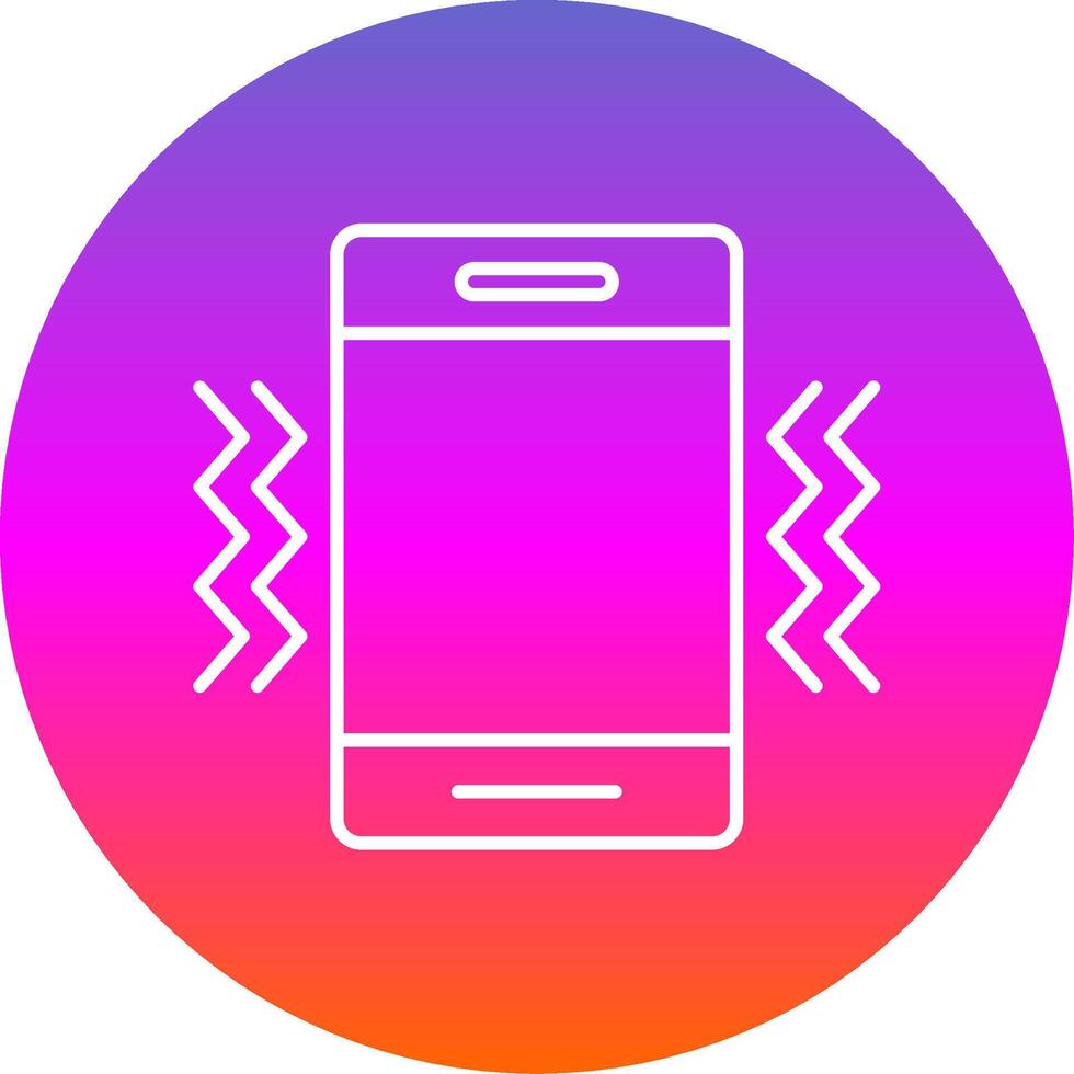 Vibration Line Gradient Circle Icon vector