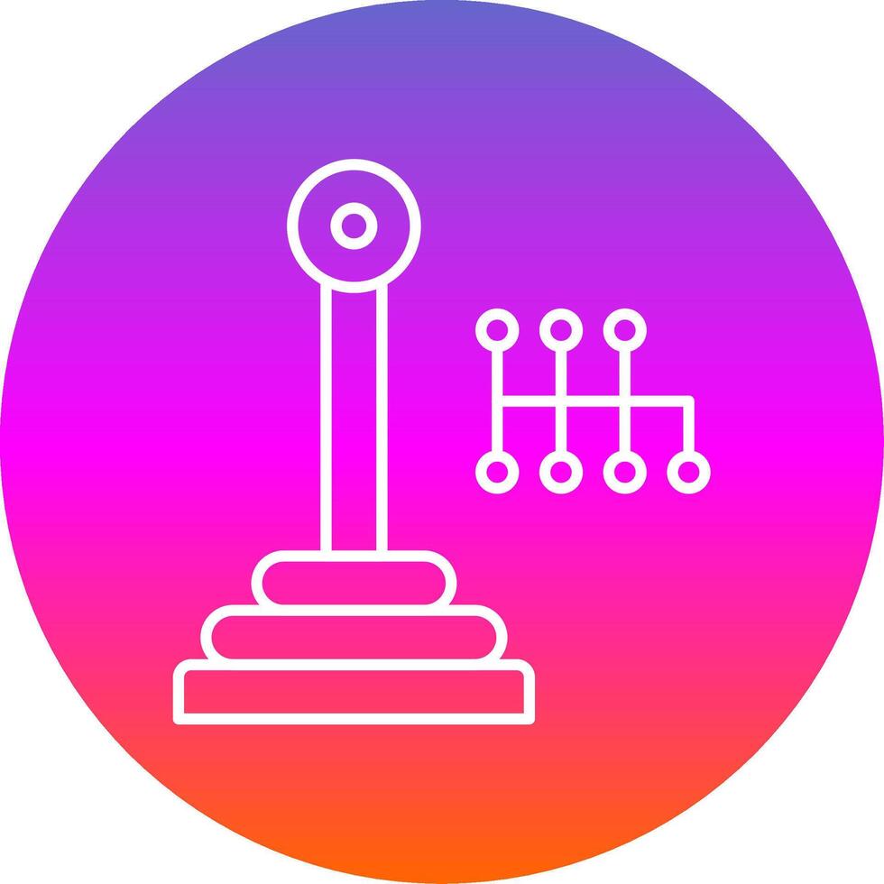 Gearshift Line Gradient Circle Icon vector